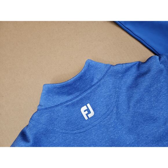 FootJoy Vest Mens Large Heather Yoke Blue 1/2 Zip Pullover Golf Outdoors - Picture 16 of 16